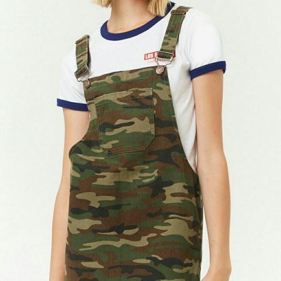 NWT Camo Denim Overall Dress - Picture 2 of 8